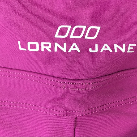 Lorna Jane Magenta Leggings Mid Rise Mesh Sides Size XS - Picture 2 of 4